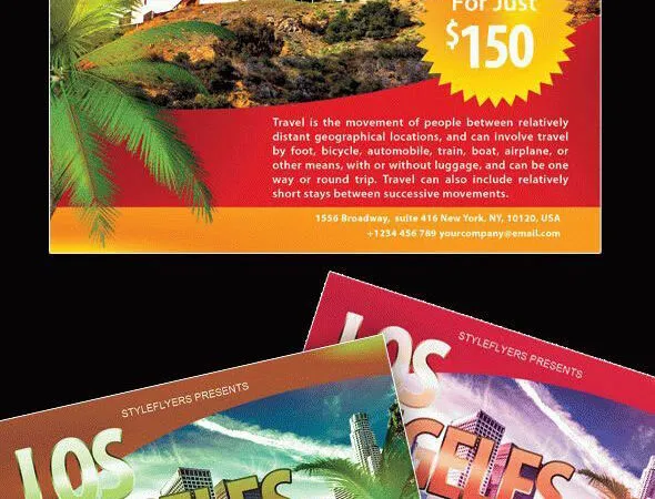 Tropical Border Urban Travel Agency Flyer Template 1