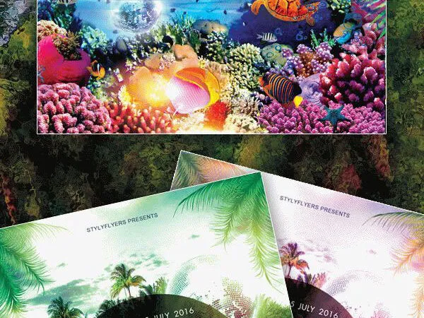 Tropical Circle Border Music Event Flyer Template 1