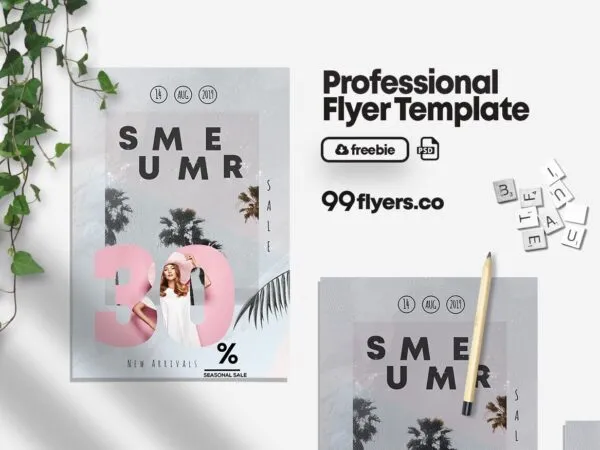 Tropical Seasonal Sale Flyer Template 1
