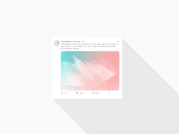 Twitter Image Post Mockup in Front View 1