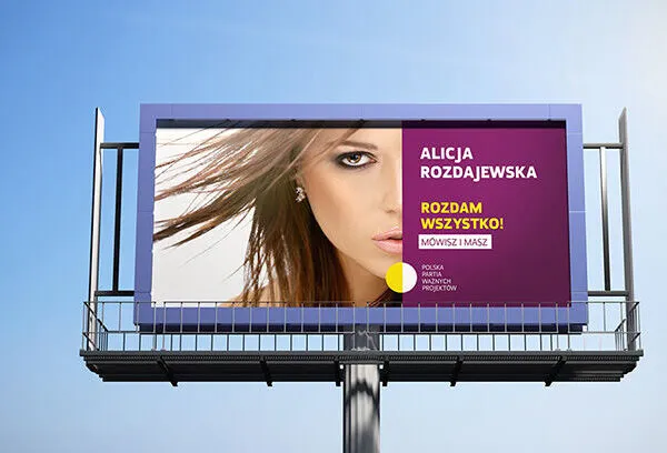 Two Billboard Mockups in Front and Perspective View 1