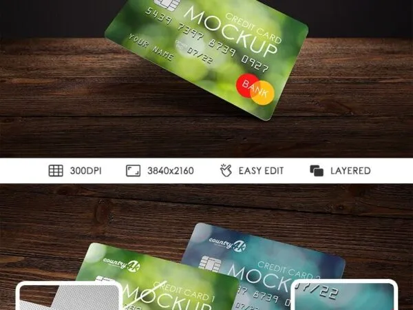 Two Different Credit Card Mockups 1