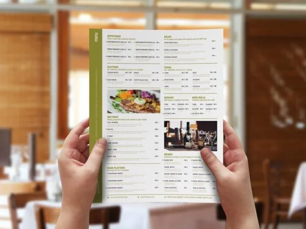 Two Flat Minimal Menu Templates 1