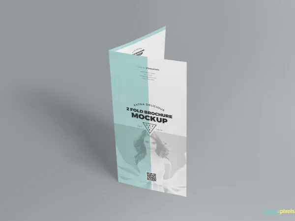 Two Fold Brochure Mockup with Infinite Customization Options 1