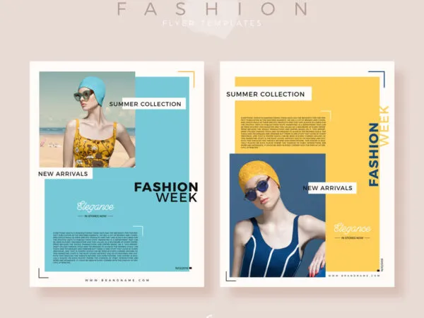 Two Frame Minimal Summer Collection Fashion Flyer Templates 1