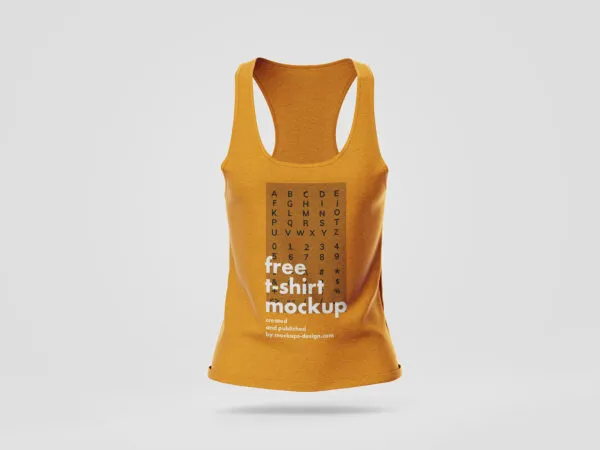 Two Isolated Womens Sleeveless T Shirt Mockups 1