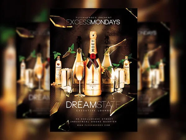 Two Luxury Lounge Flyer Template 1