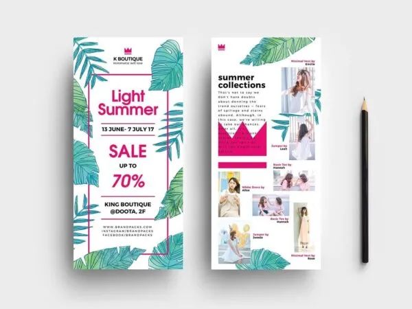 Two Minimal Fashion Sale Rack Card Templates 1