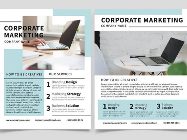 Two Minimal Grid Marketing Flyer Templates 1