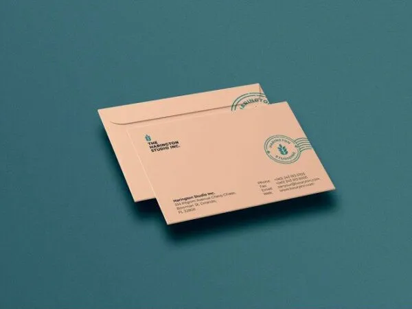 Two Minimal Paper Envelopes Mockup 1