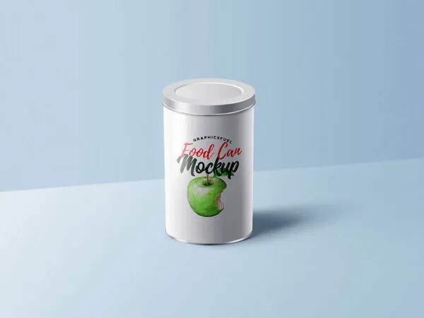 Two Mockups Displaying Food Can Tin Wearing a Lid 1