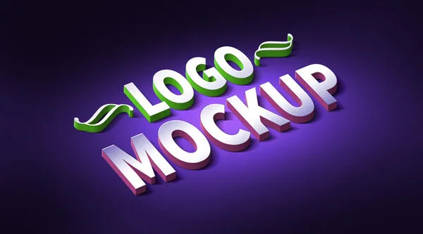 Two Mockups Featuring Perspective 3D Logo and Text 1