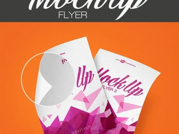 Two Mockups Featuring Two Simple Flyers 1