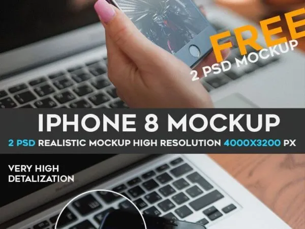 Two Mockups Featuring iPhone in Different Shots 1
