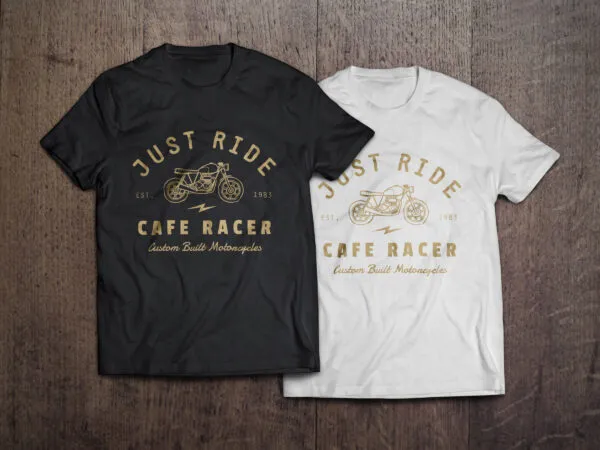 Two Mockups Showing Back and Front of Two Round Neck T Shirts 1