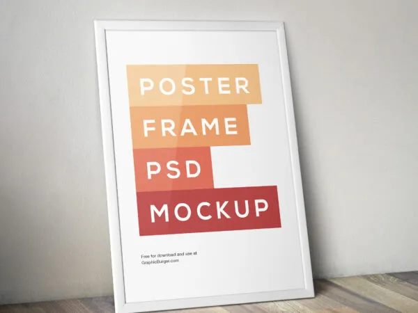 Two Mockups Showing Landscape and Portrait Position of Poster Frame 1