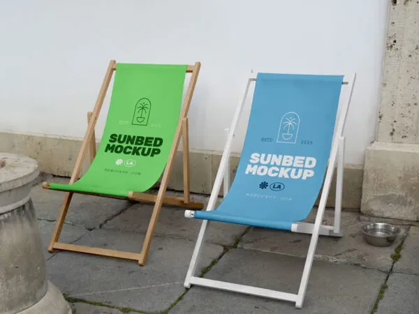 Two Outdoor Sunbed Mockup 1