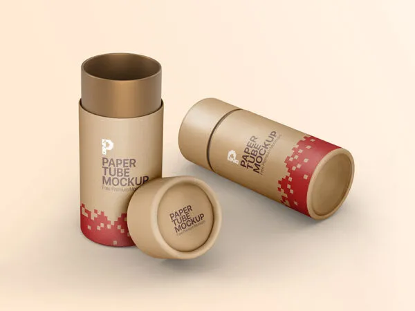 Two Paper Tubes Packaging Mockup 1