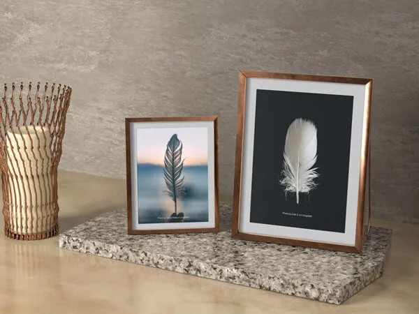 Two Picture Frames in Different Size Mockup 1