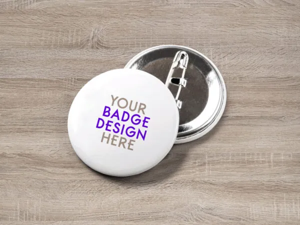 Two Pin Button Badge Mockup Front and Back 1