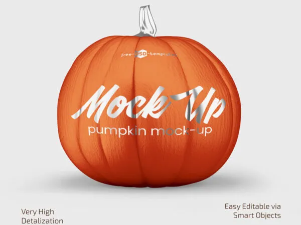 Two Pumpkin Mockups From the Front and 34 View 1