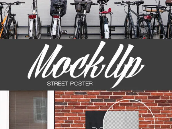 Two Realistic Horizontal Street Poster Mockup 1