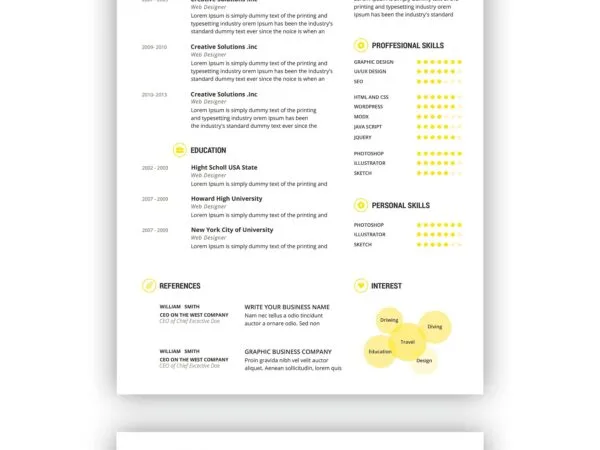Two Resume Mockup One With and One Without Background 1