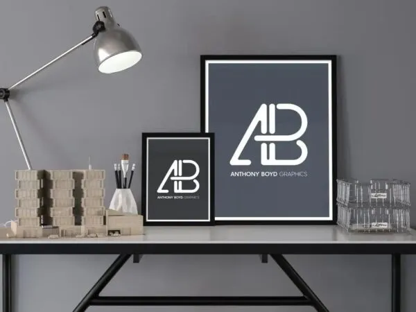 Two Sized Posters on Realistic Setting Mockup 1