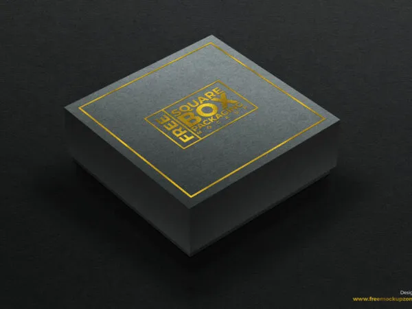Two Square Box Packaging Mockups in Different Views 1