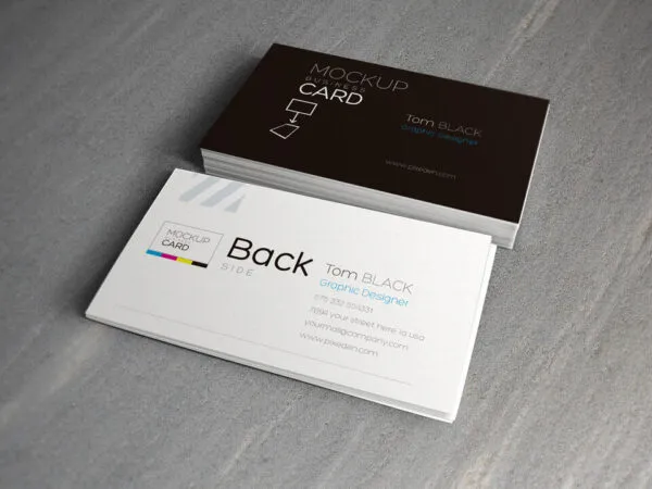 Two Stack of Business Card Mockup 1