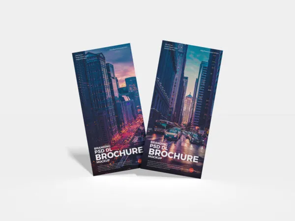 Two Standing DL Brochures Mockup 1