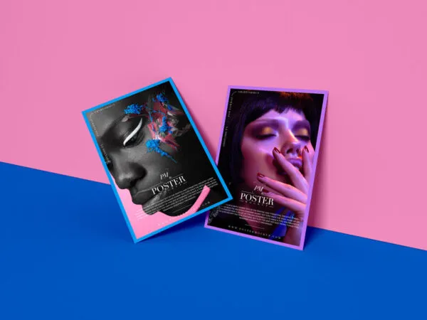 Two Stylish Vertical Posters Mockup 1