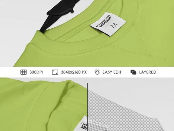 Two Woven Clothing Neck Label Mockups 1