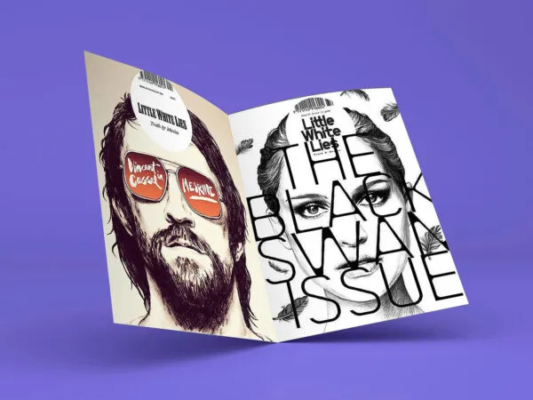 Two fold Spread Opened A4 Brochure Mockup 1