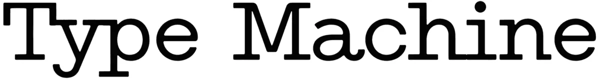Type Machine Font 1