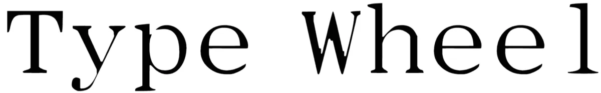 Type Wheel Font 1