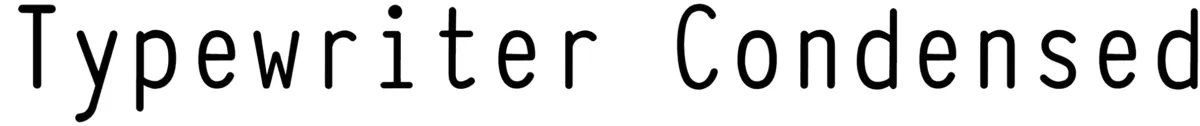 Typewriter Condensed Font 1