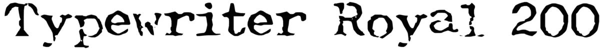 Typewriter Royal 200 Font 1