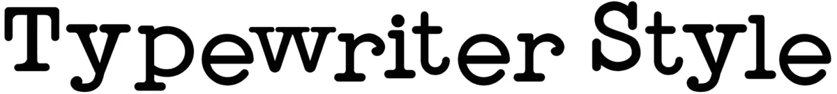 Typewriter Style Font 1