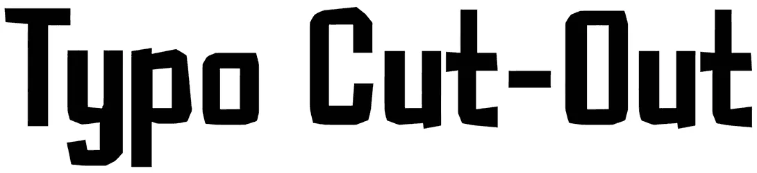 Typo Cut Out Font 1