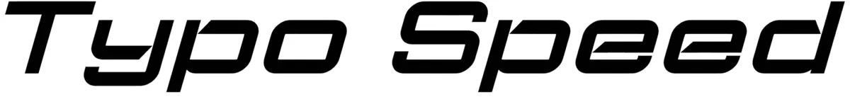 Typo Speed Font 1