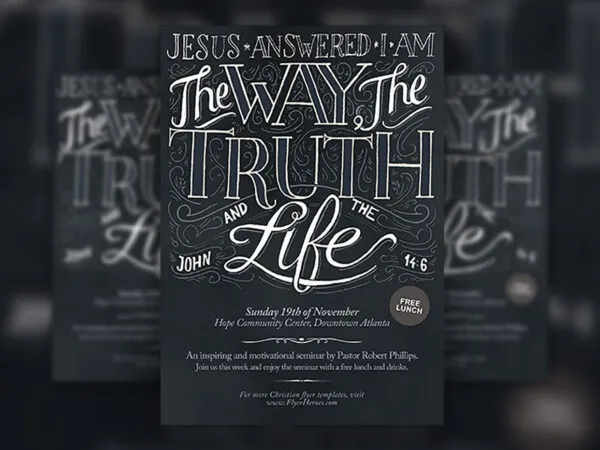 Typography Christian Flyer Template 1