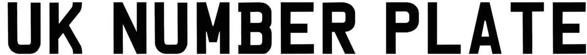 UK Number Plate Font 1