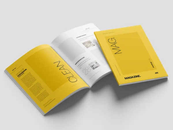 US Letter Magazine Mockup in 4 Shots 1