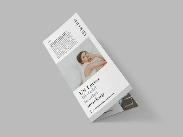 US Letter Size Letter Bi Fold from Four Angles Leaflet 1