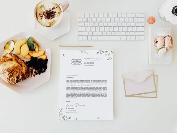 US Letter Size Letterhead Template and With Gorgeous Surroundings as Mockup 1