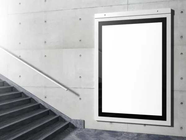 Underground Hall Stairs Horizontal Billboard Mockup 1