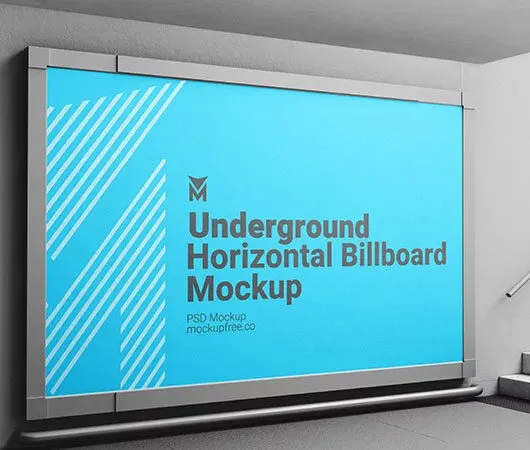 Underground Horizontal Billboard Mockup 1