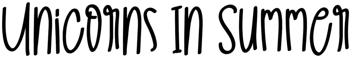 Unicorns In Summer Font 1