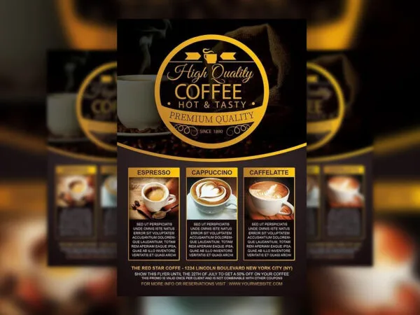Unique Coffee Promotion Flyer Template 1